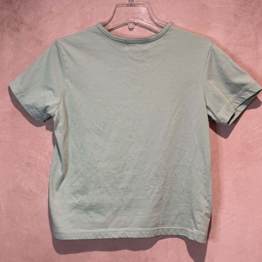 Shenanigans Floral Embroidered Tee Sage Green Size Small - Picture 8 of 8